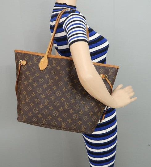 Louis Vuitton Neverfull Neo Mm Cerise with Pouch Brown Monogram Canvas Shoulder Bag