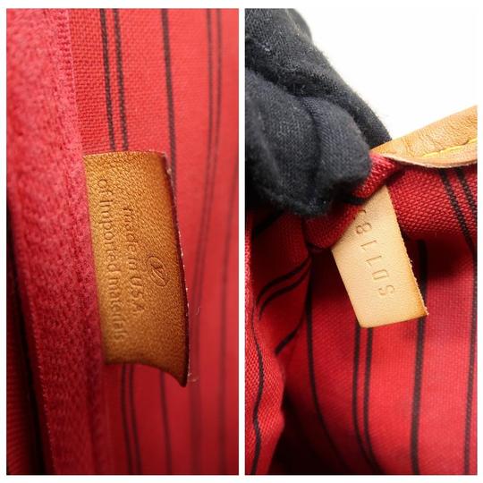 Louis Vuitton Neverfull Neo Mm Cerise with Pouch Brown Monogram Canvas Shoulder Bag