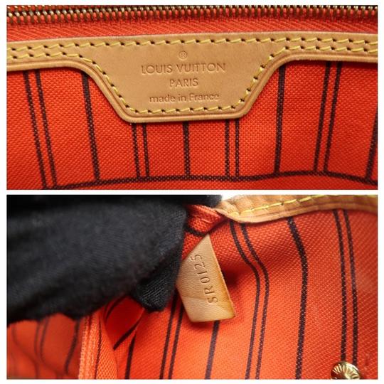 Louis Vuitton Neverfull Mm Tote Piment Orange with Pouch Brown Monogram  Canvas Shoulder Bag