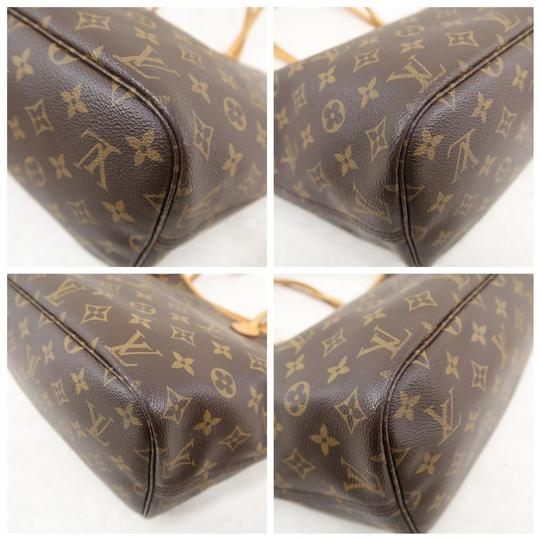 Louis Vuitton Neverfull Mm Tote Piment Orange with Pouch Brown Monogram Canvas Shoulder Bag