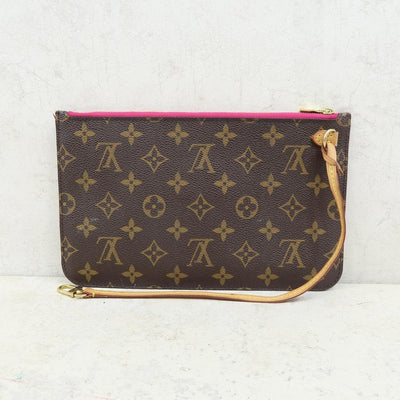 Louis Vuitton Neverfull Mm Pivoine Pink Interior with Pouch Brown Monogram Tote