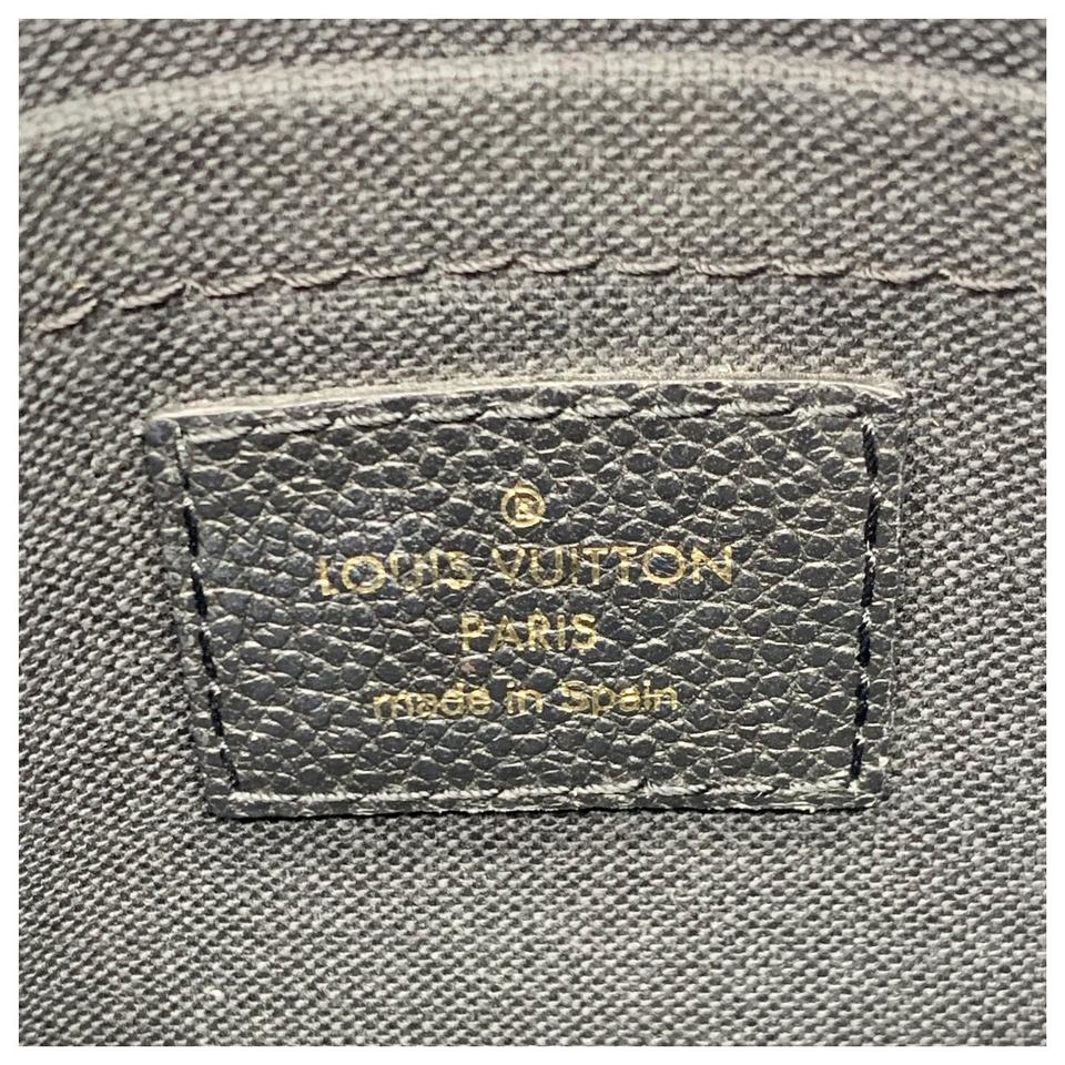 Louis Vuitton Pallas Clutch Black Monogram Canvas Shoulder Bag