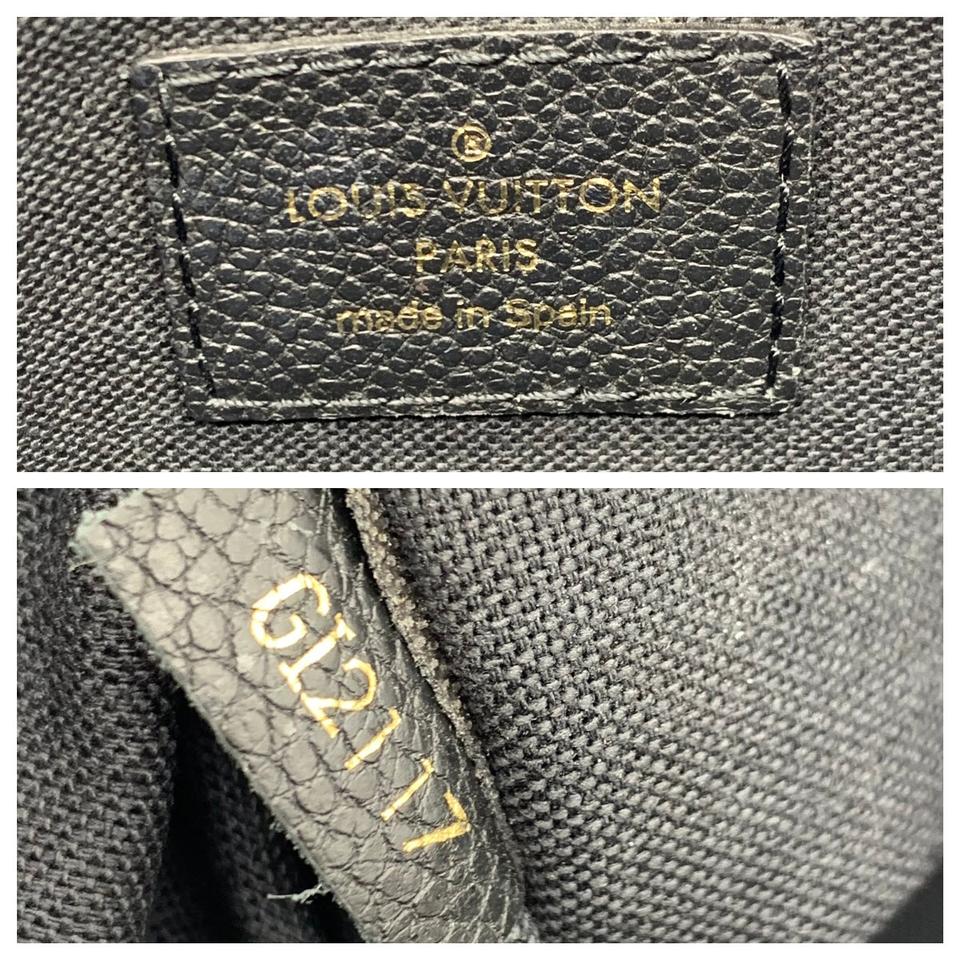 Louis Vuitton Pallas Clutch Black Monogram Canvas Shoulder Bag