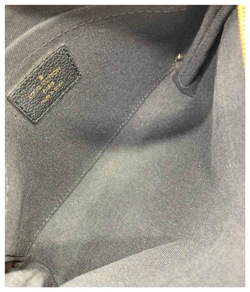 Louis Vuitton Pallas Clutch Black Monogram Canvas Shoulder Bag