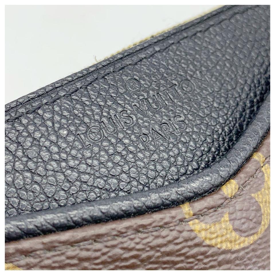 Louis Vuitton Pallas Clutch Black Monogram Canvas Shoulder Bag