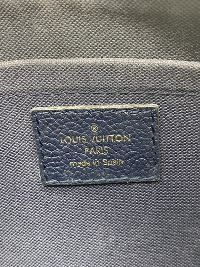 Louis Vuitton Pallas Clutch Bleu Marine Blue Monogram Canvas Shoulder -  MyDesignerly