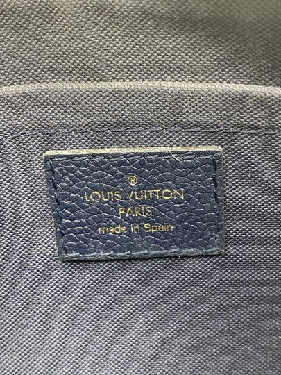 Louis Vuitton Pallas Clutch Bleu Marine Blue Monogram Canvas Shoulder Bag