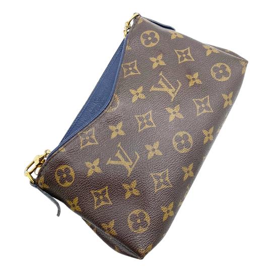 Louis Vuitton Pallas Clutch Bleu Marine Blue Monogram Canvas Shoulder Bag