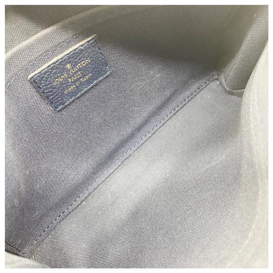 Louis Vuitton Pallas Clutch Bleu Marine Blue Monogram Canvas Shoulder Bag