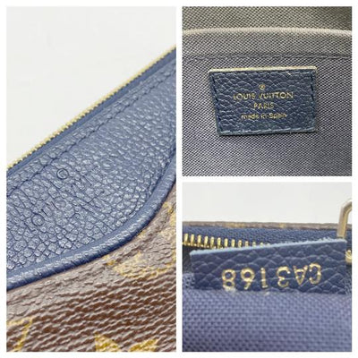 Louis Vuitton Pallas Clutch Bleu Marine Blue Monogram Canvas Shoulder Bag