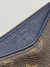 Louis Vuitton Pallas Clutch Bleu Marine Blue Monogram Canvas Shoulder Bag