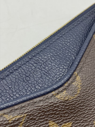 Louis Vuitton Pallas Clutch Bleu Marine Blue Monogram Canvas Shoulder Bag