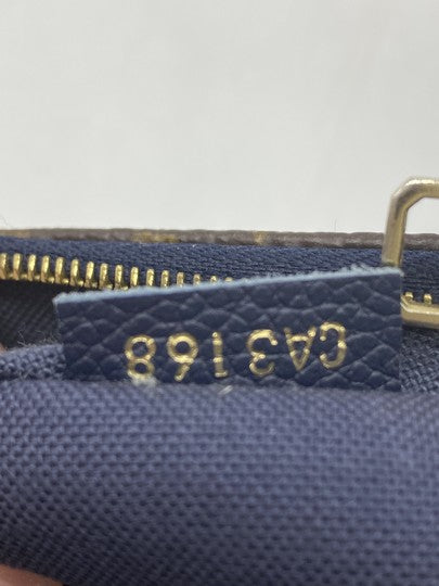 Louis Vuitton Pallas Clutch Bleu Marine Blue Monogram Canvas Shoulder Bag