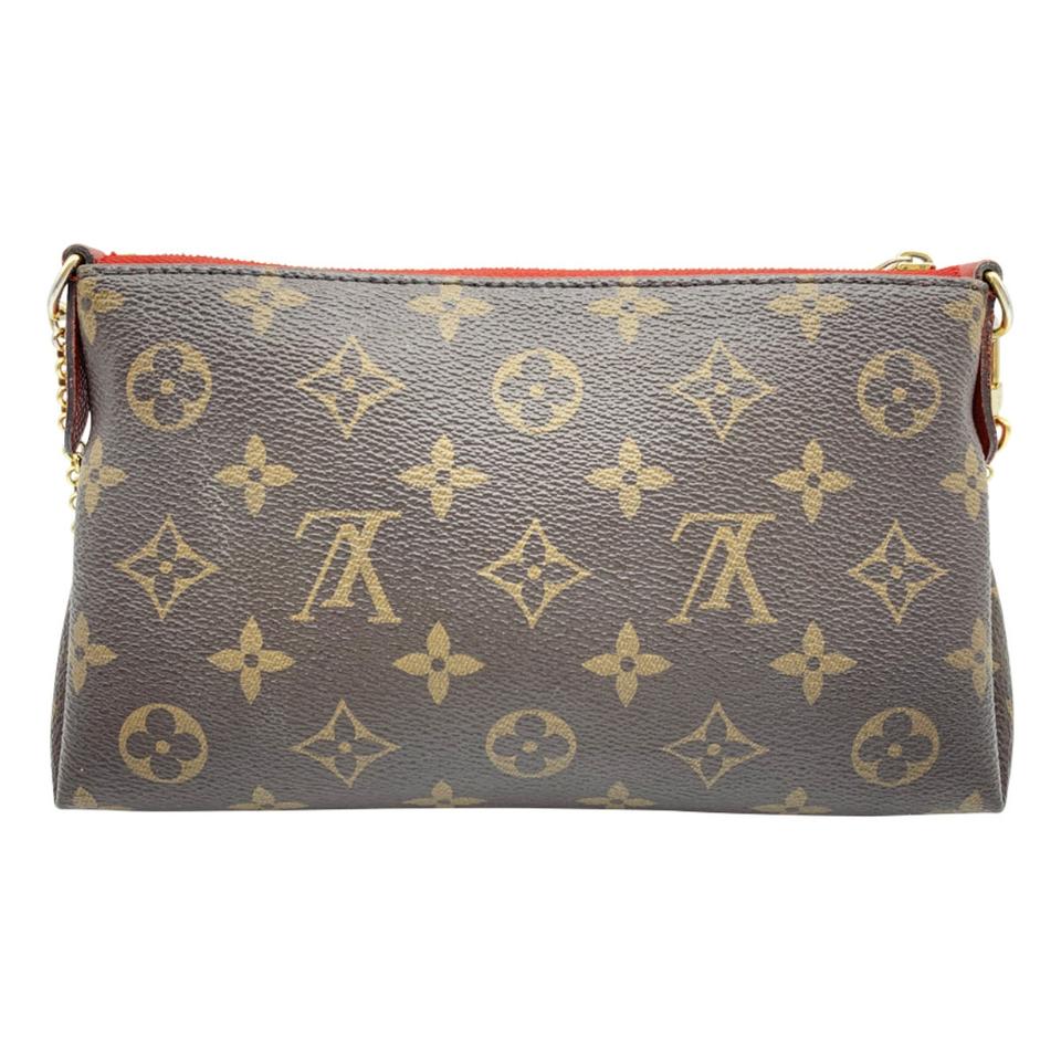 Louis Vuitton Pallas Clutch Brown Monogram Canvas Shoulder Bag
