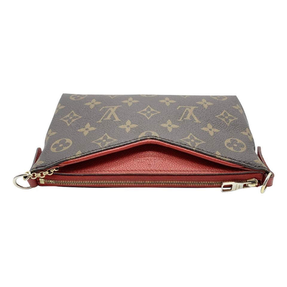 Louis Vuitton Pallas Clutch Brown Monogram Canvas Shoulder Bag