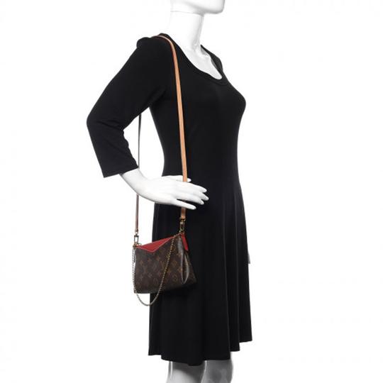 Louis Vuitton Pallas Clutch Cerise Red Monogram Canvas Cross Body Bag