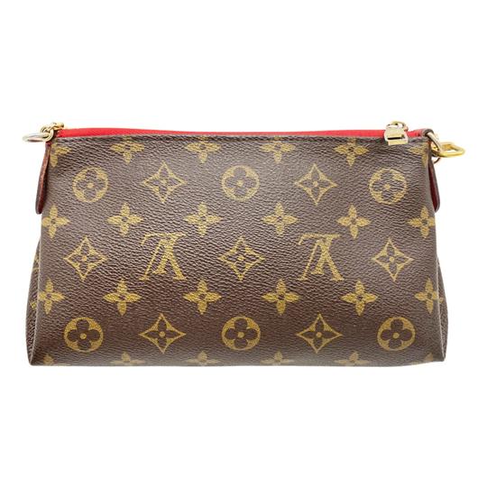 Louis Vuitton Pallas Clutch Cerise Red Monogram Canvas Cross Body Bag