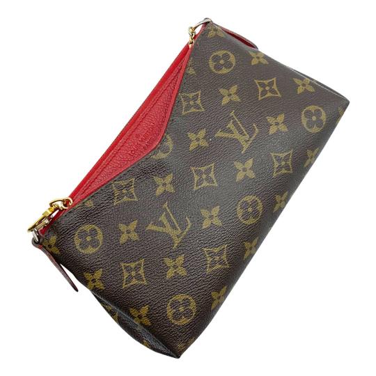 Louis Vuitton, Pallas Clutch Monogram Red Canvas Cross Body Bag