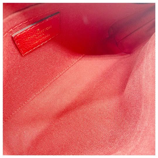 Louis Vuitton Pallas Clutch Cerise Red Monogram Canvas Cross Body Bag