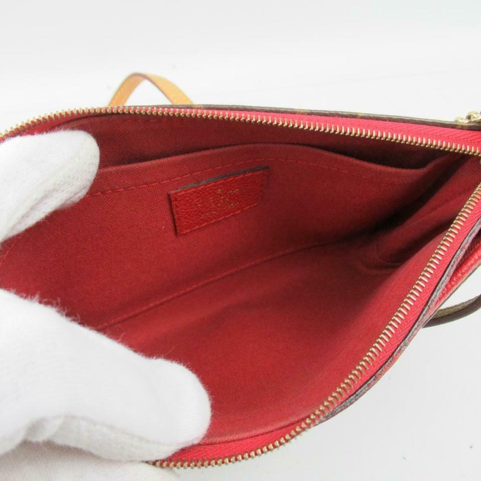 Louis Vuitton Pallas Clutch Monogram Red Canvas Shoulder Bag