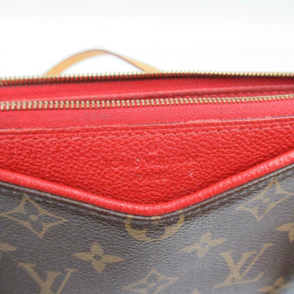 Louis Vuitton Pallas Clutch Monogram Red Canvas Shoulder Bag