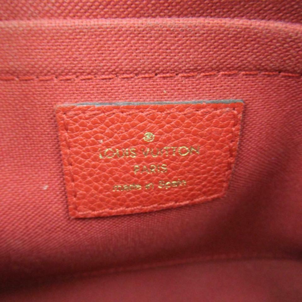 Louis Vuitton Pallas Clutch Monogram Red Canvas Shoulder Bag