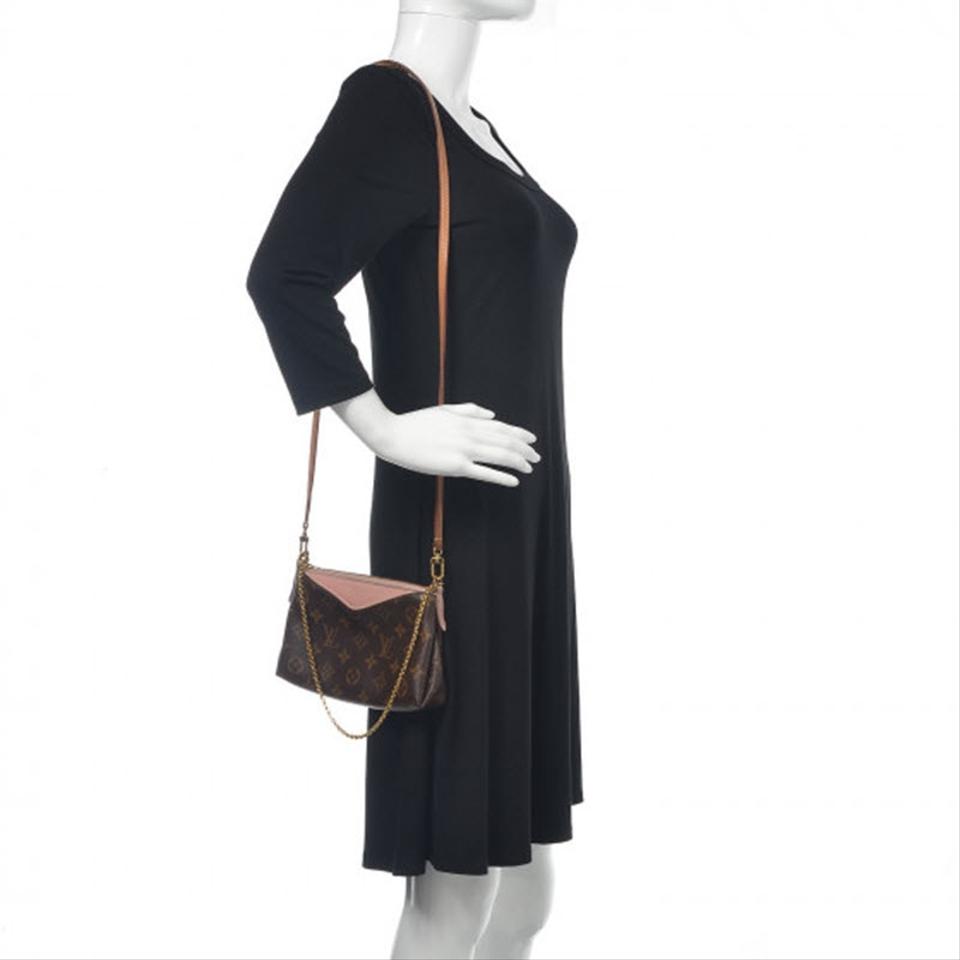 Louis Vuitton Pallas Clutch Rose Poudre Pink Monogram Canvas Shoulder Bag