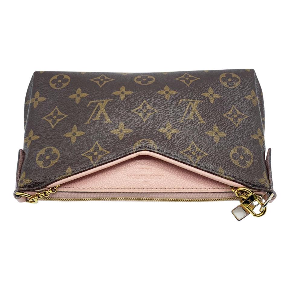 Louis Vuitton Pallas Clutch Rose Poudre Pink Monogram Canvas Shoulder Bag