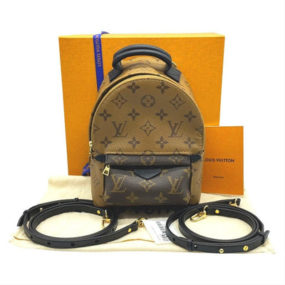 Louis Vuitton Reverse Palm Springs Backpack Mini Brown Canvas SEE