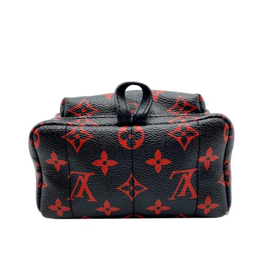 louis vuitton black and red backpack mini Louis Vuitton Palm Springs Mini Black Monogram Infrarouge Canvas Backp