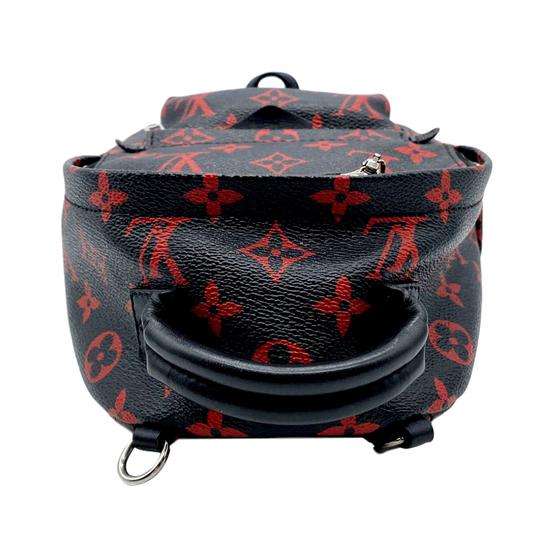 louis vuitton backpack palm springs monogram infrarouge mini black red Louis Vuitton Palm Springs Mini Black Monogram Infrarouge Canvas Backp