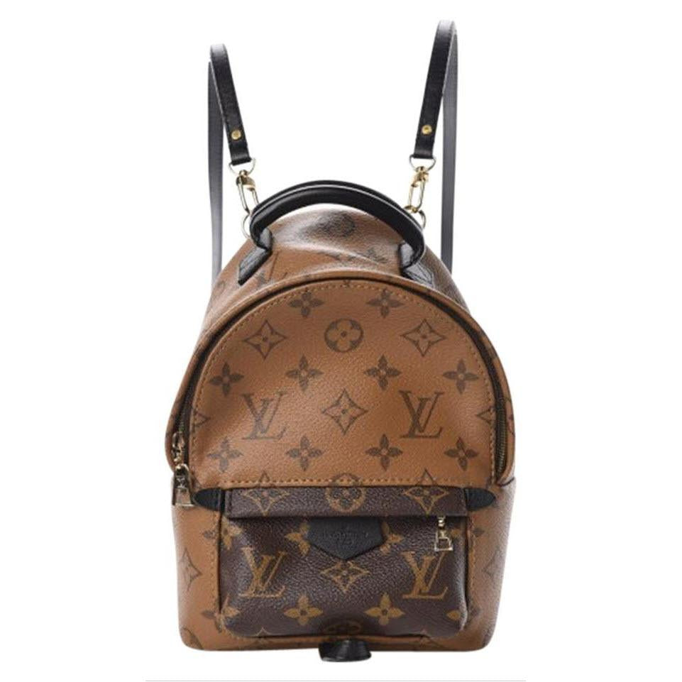 brown canvas mini backpack Louis Vuitton Palm Springs Mini Brown Monogram Reverse Canvas Backpack
