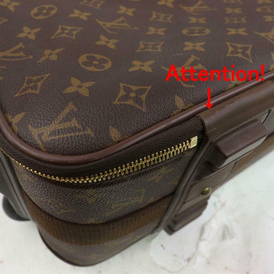 Brown Louis Vuitton Damier Ebene Pegase 60 Travel Bag – Designer