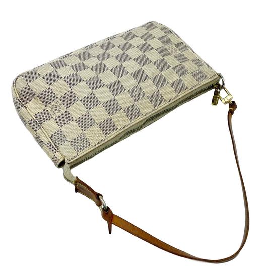 Louis Vuitton Pochette Accessories Pouch Accessoir Nmes White Damier Azur Canvas Shoulder Bag