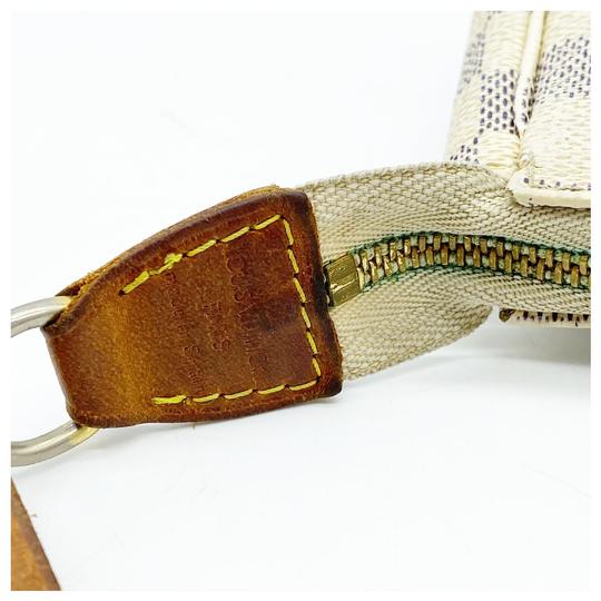 Louis Vuitton Pochette Accessories Pouch Accessoir Nmes White Damier Azur Canvas Shoulder Bag