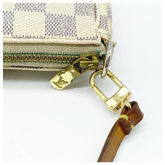 Louis Vuitton Pochette Accessories Pouch Accessoir Nmes White Damier Azur Canvas Shoulder Bag