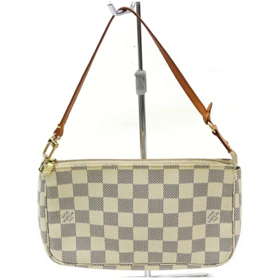 Louis Vuitton Pochette Accessories Pouch White Canvas Shoulder Bag