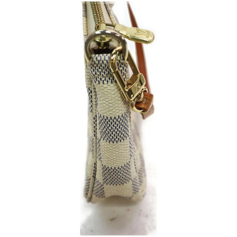 Louis Vuitton Pochette Accessories Pouch White Canvas Shoulder Bag