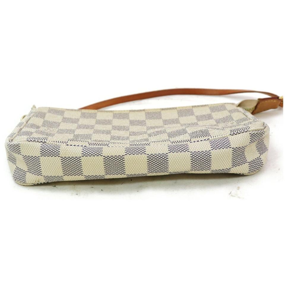 Louis Vuitton Pochette Accessories Pouch White Canvas Shoulder Bag