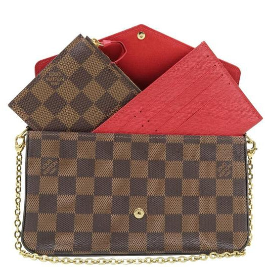 Louis Vuitton Pochette Félicie Brown Damier Ébène Canvas Cross Body Bag