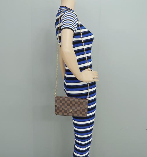 Louis Vuitton Pochette Félicie Brown Damier Ébène Canvas Cross Body Bag