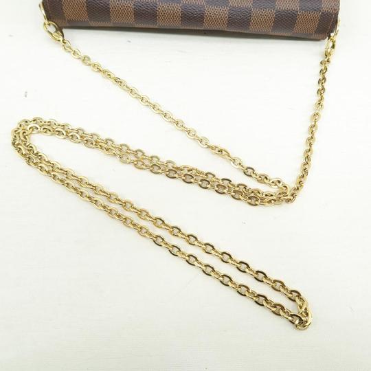 Louis Vuitton Pochette Félicie Brown Damier Ébène Canvas Cross Body Bag