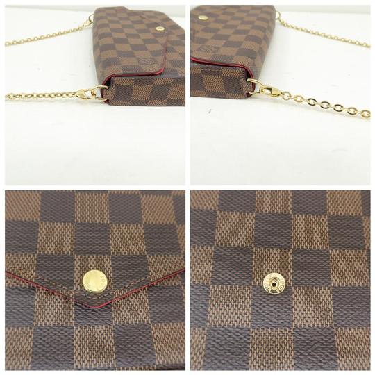 Louis Vuitton Pochette Félicie Brown Damier Ébène Canvas Cross Body Bag