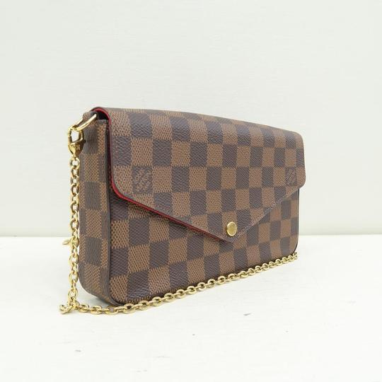 Louis Vuitton Pochette Félicie Brown Damier Ébène Canvas Cross Body Bag