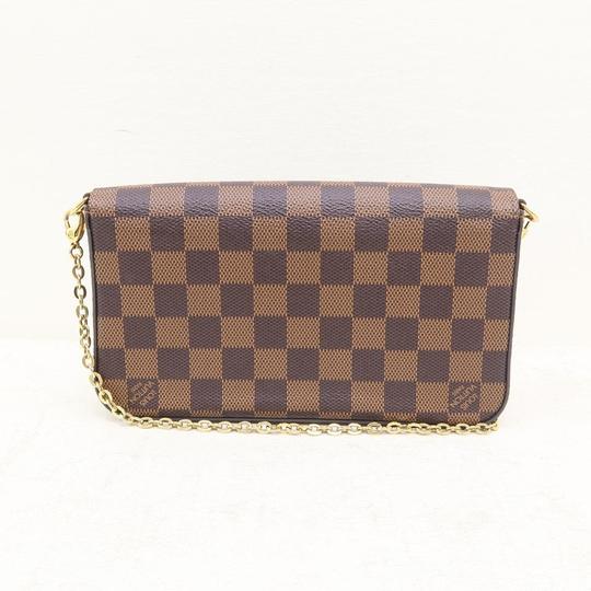 Louis Vuitton Pochette Félicie Wallet Brown Damier Ébène Canvas Cross Body Bag