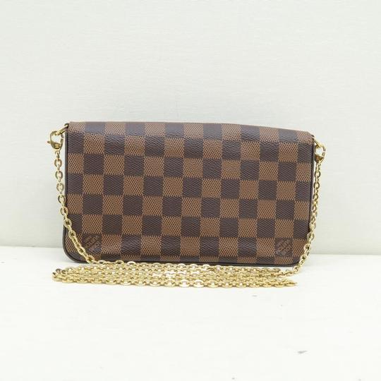Louis Vuitton Pochette Félicie Brown Damier Ébène Canvas Cross Body Bag