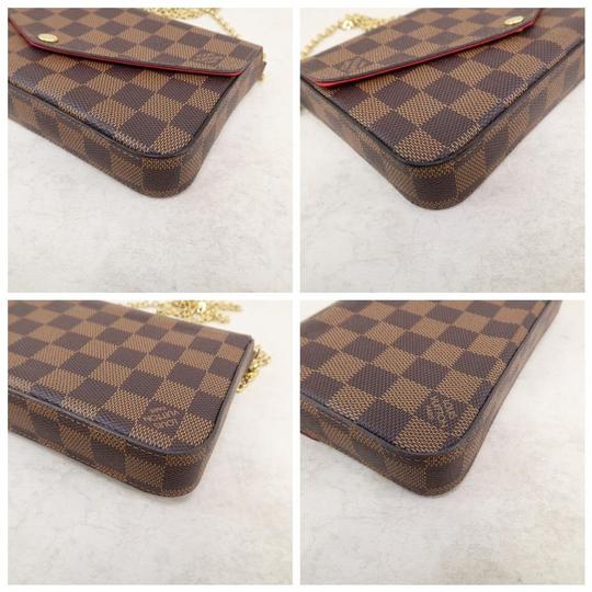 Louis Vuitton Pochette Félicie Wallet Brown Damier Ébène Canvas Cross Body Bag