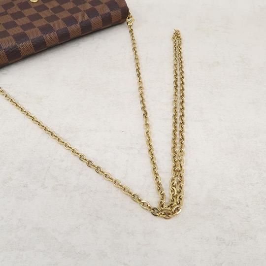 Louis Vuitton Pochette Félicie Wallet Brown Damier Ébène Canvas Cross Body Bag