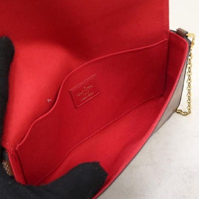 Louis Vuitton Pochette Félicie Wallet Brown Damier Ébène Canvas Cross Body Bag