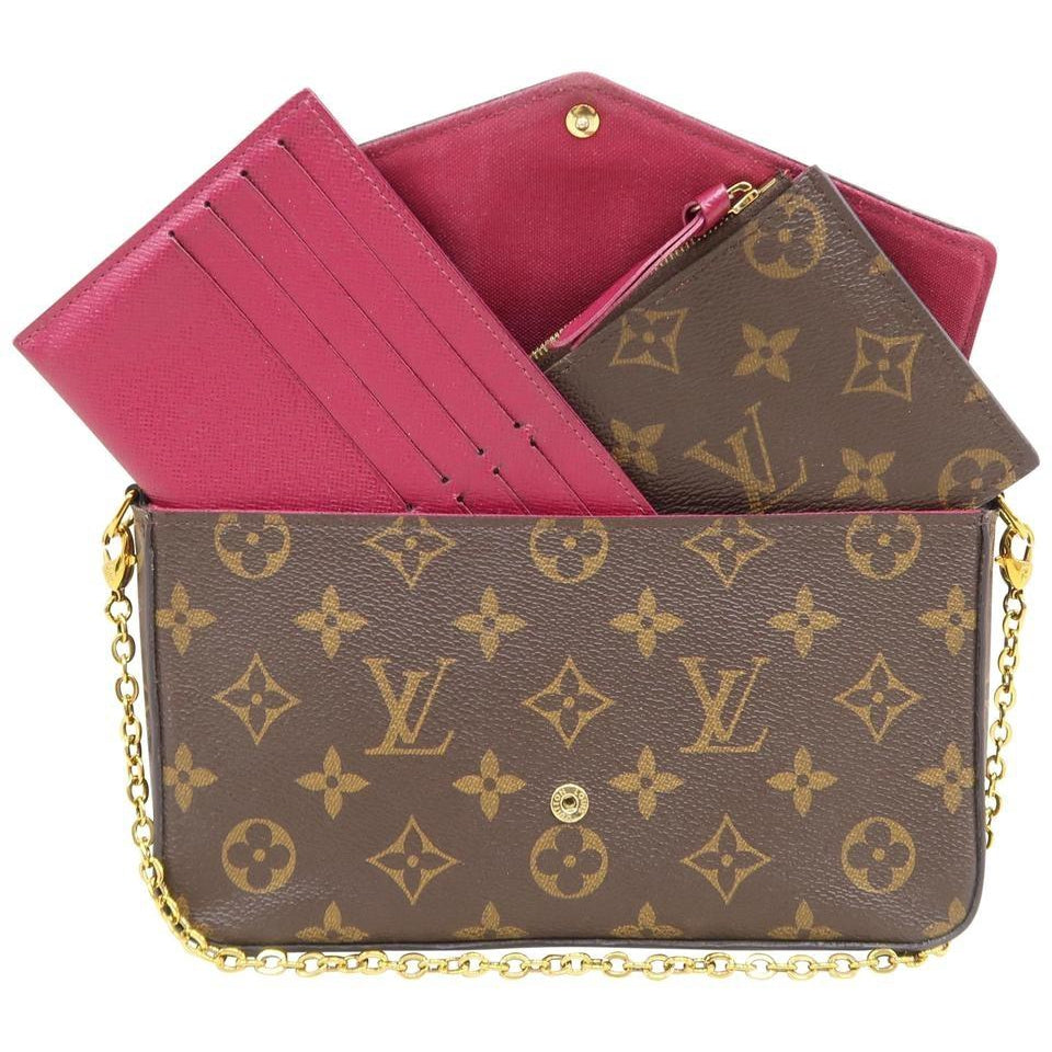 Louis Vuitton Pochette Felicie Brown Monogram Canvas Cross Body Bag